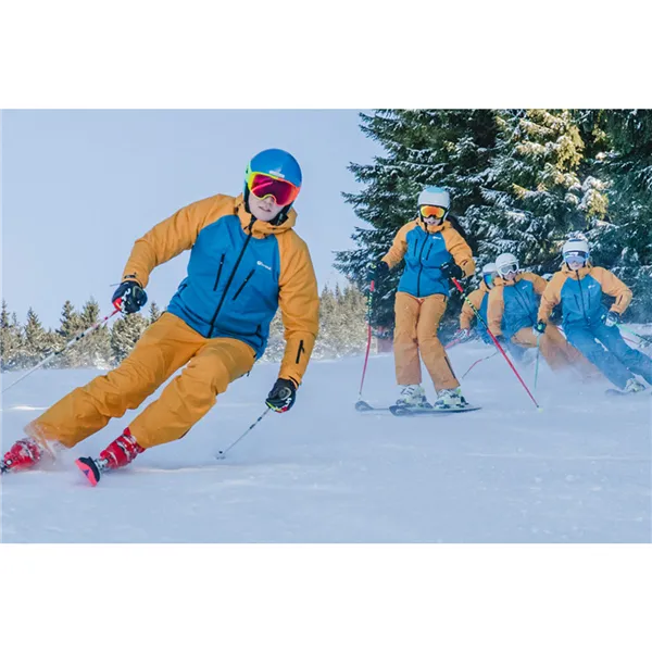 JUNIORSKÁ LYŽAŘSKÁ BUNDA SNOW petrol/oranžová