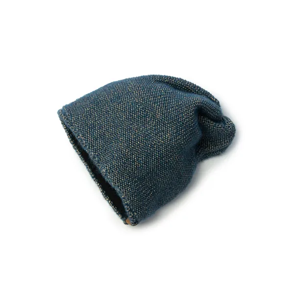 PLETENÁ ČEPICE ANNIE modro-béžová